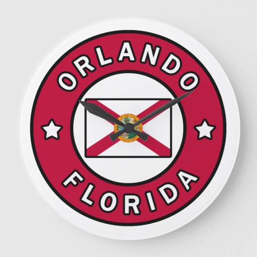 オーランドフロリダ ラージ壁時計 (正面)