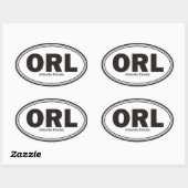 オーランドフロリダ 楕円形シール (シート)