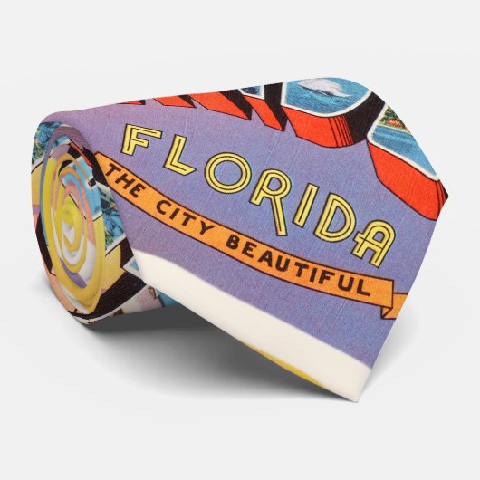 オーランドフロリダFLの古いヴィンテージ旅行記念品 ネクタイ (ロール)