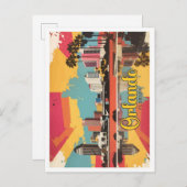 オーランドフロリポップ・アートのダアートトラベルイラストレーション ポストカード (正面/裏面)