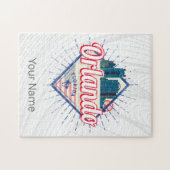 オーランドフロリ統一されたダ州スカイラインヴィンテージUSA ジグソーパズル (横)