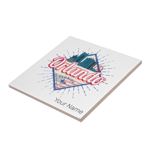 オーランドフロリ統一されたダ州スカイラインヴィンテージUSA タイル (側面)