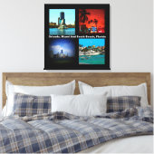 オーランドマイアミ南ビーチコラージュ キャンバスプリント (インサイチュ (寝室))