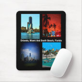 オーランドマイアミ南ビーチコラージュ マウスパッド (マウス)
