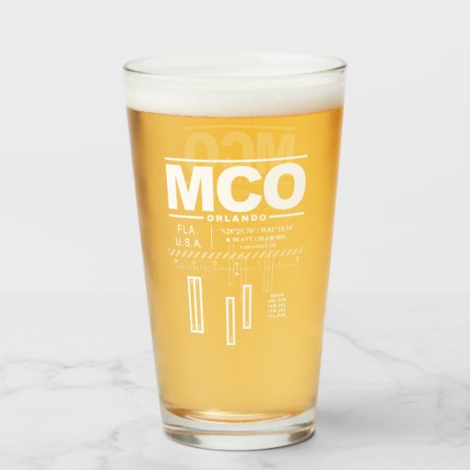 オーランド国際空港 MCO タンブラーグラス (ドリンク正面)