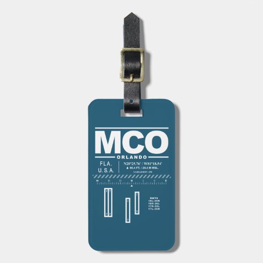 オーランド国際空港 MCO 荷物タグ ラゲッジタグ (正面縦)