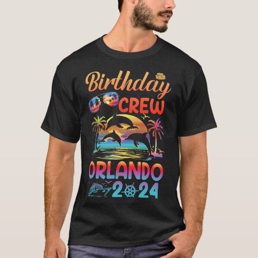 オーランド誕生日トリップバケーション2024マッチンググループ Tシャツ (正面)