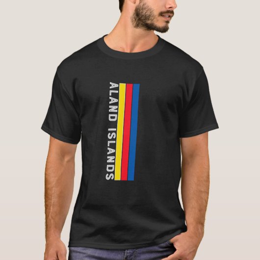 オーランド諸島の旗の色 Tシャツ (正面)