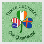 オーランド諸島アイルランドUSAシャムロパーソナライズされたック ウィンドウサイン (シート)