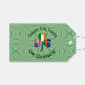 オーランド諸島アイルランドUSAシャムロパーソナライズされたック ギフトタグ (正面(横))