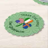 オーランド諸島アイルランドUSAシャムロパーソナライズされたック ペーパーコースター (アングル)