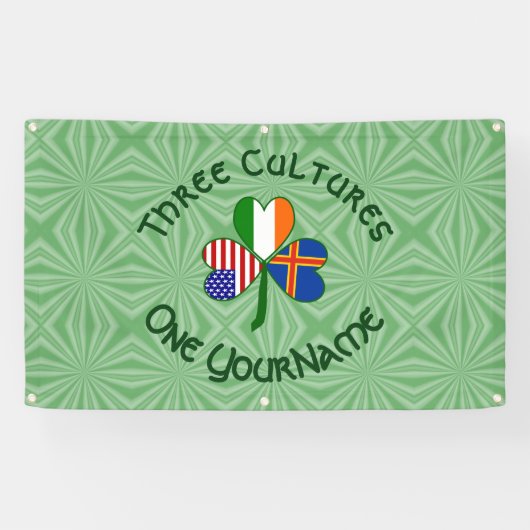 オーランド諸島アイルランドUSAシャムロパーソナライズされたック 横断幕 (横)