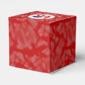 オーランド諸島国旗のハート紅色 フェイバーボックス (裏面サイド)