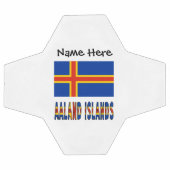 オーランド諸島 Ålander 旗 個人名入り サッカーボール (フラット)