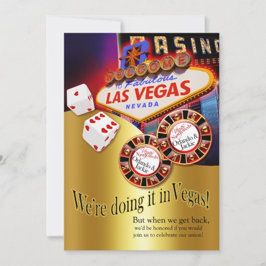 オーランド＆ジャッキー ラスベガス レセプション 招待状 (正面)