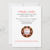 オーランド＆ジャッキー ラスベガス レセプション 招待状 (裏面)