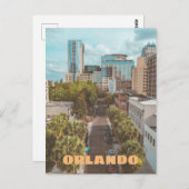 オーランド，フロリダのダウンタウンの写真の名前 ポストカード (正面/裏面)