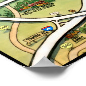 オーランド・フロリダのマンガの地図 ポスター (角)