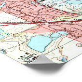 オーランド・フロリダの地図（1995年） ポスター (角)