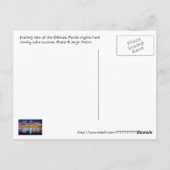 オーランド、フロリダの夜の湖ルーツェルンから。 ポストカード (裏面)