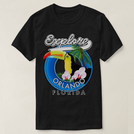 オーランド・フロリダの旅行パッチ Tシャツ (デザイン正面)