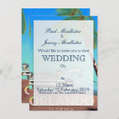 オーランド・フロリダヴィンテージ旅行ポスター、 招待状 (正面/裏面)