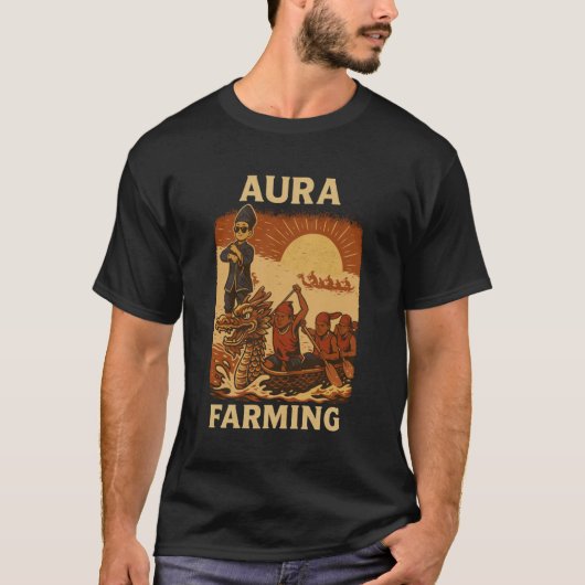 オーラ収穫ドラゴンボートのミーム Tシャツ (正面)