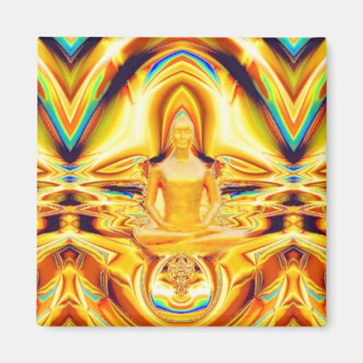 オーラ、強さ、瞑想_ マグネット (正面)