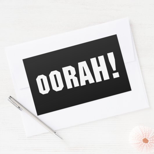 オーラ！ 長方形シール (封筒)