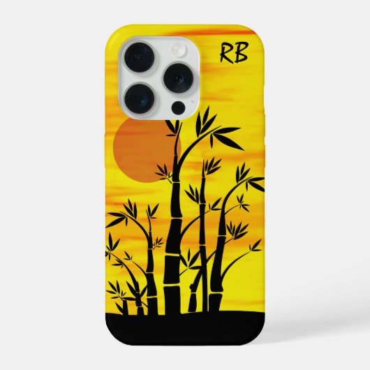 オーリエンタル竹の夕焼け iPhoneケース (裏面)