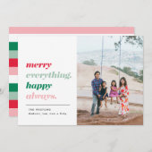 オーリメリーヒーハッピーアルウェイズホリデーフォトカード シーズンカード (正面/裏面)