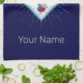 オーリンズロイレフランスレトロロスターヴィンテージ キッチンタオル (折り畳み)