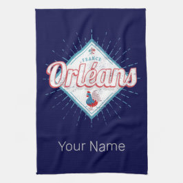 オーリンズロイレフランスレトロロスターヴィンテージ キッチンタオル