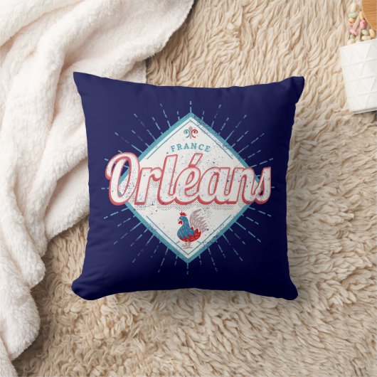 オーリンズロイレフランスレトロロスターヴィンテージ クッション (ブランケット)