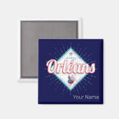 オーリンズロイレフランスレトロロスターヴィンテージ マグネット (正面/裏面)