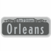 オーリンズ通り(Rue D'Orleans)サイン・ステッカー シール (正面)