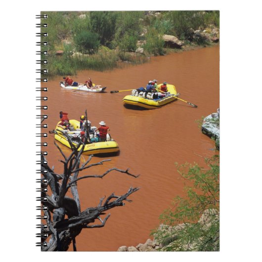 オールの動力筏がコロラド川に変わる ノートブック (正面)