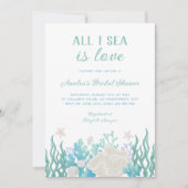 オールアイシーズラブビーチ海ブライダルシャワー 招待状 (正面)