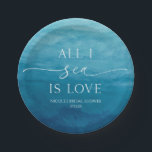 オールアイシーズラブ海ビーチシーブライダルシャワー ペーパープレート<br><div class="desc">これは私の海のすべての愛海ビーチ海ブライダルシャワー紙プレート!</div>