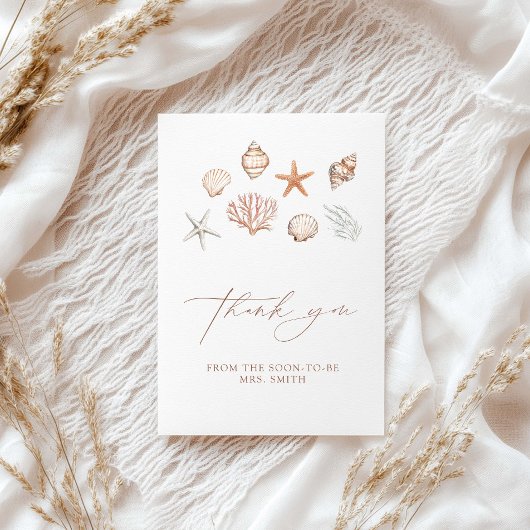 オールアイシーラブコーストブライダルシャワー サンキューカード