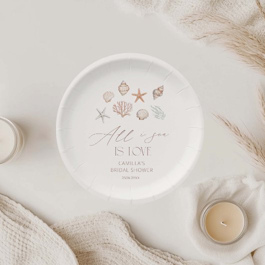 オールアイシーラブコーストブライダルシャワー ペーパープレート