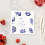 オールアイシーラブシーシェルエレガントズブライダルシャワー スタンダードカクテルナプキン (インサイチュ)