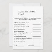オールアイズオンザブライドブライダルシャワーゲームカード 案内状 (正面)