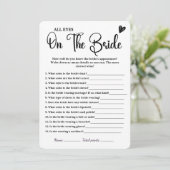 オールアイズオンザブライドブライダルシャワーゲーム 招待状 (スタンド正面)