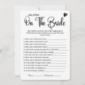 オールアイズオンザブライドブライダルシャワーゲーム 招待状 (正面)