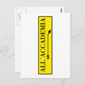 オールアカデミア、ヴェネツィアイタリアン通り標識 ポストカード (正面/裏面)