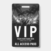 オールアクセスパス 黒 白 イベント VIP バッジ (裏面)