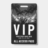 オールアクセスパス 黒 白 イベント VIP バッジ (正面)