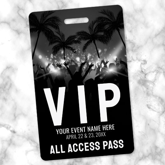 オールアクセスパス 黒 白 イベント VIP バッジ