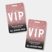 オールアクセス ピンク ローズゴールド VIP バッジ (正面&裏面)